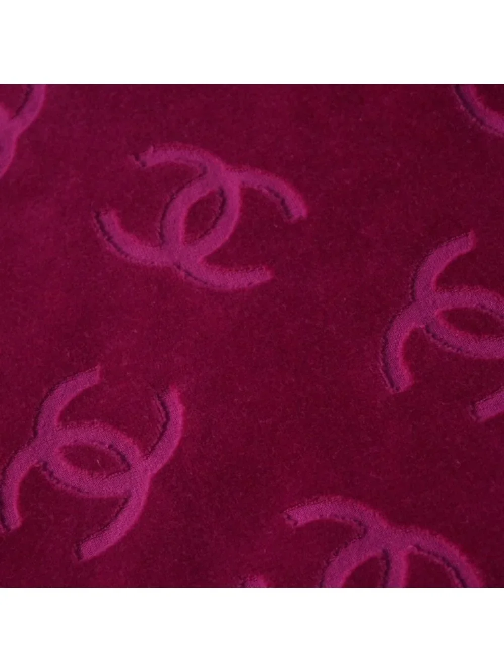 Chanel Vintage Velour Pants CC Logo Pink Archive Karl Lagerfeld
